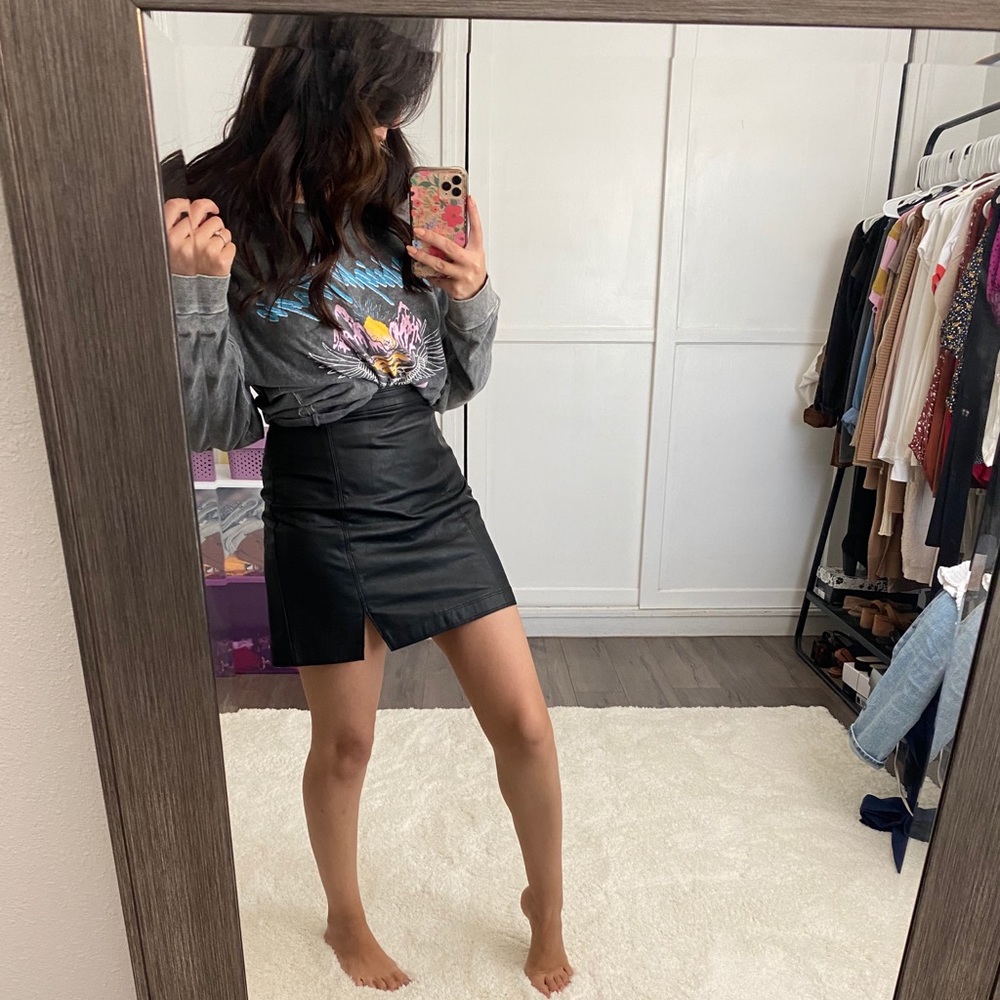 A&F Leather Skirt